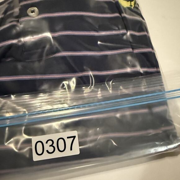 Masters Collection Polo Shirt Mens XL Blue Stripe Cotton Golf Pro Augusta EUC - Picture 8 of 8